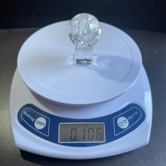 Quartz Sphere With Rainbows. 0.106lb 1.71oz 48g - Picture 4 of 8